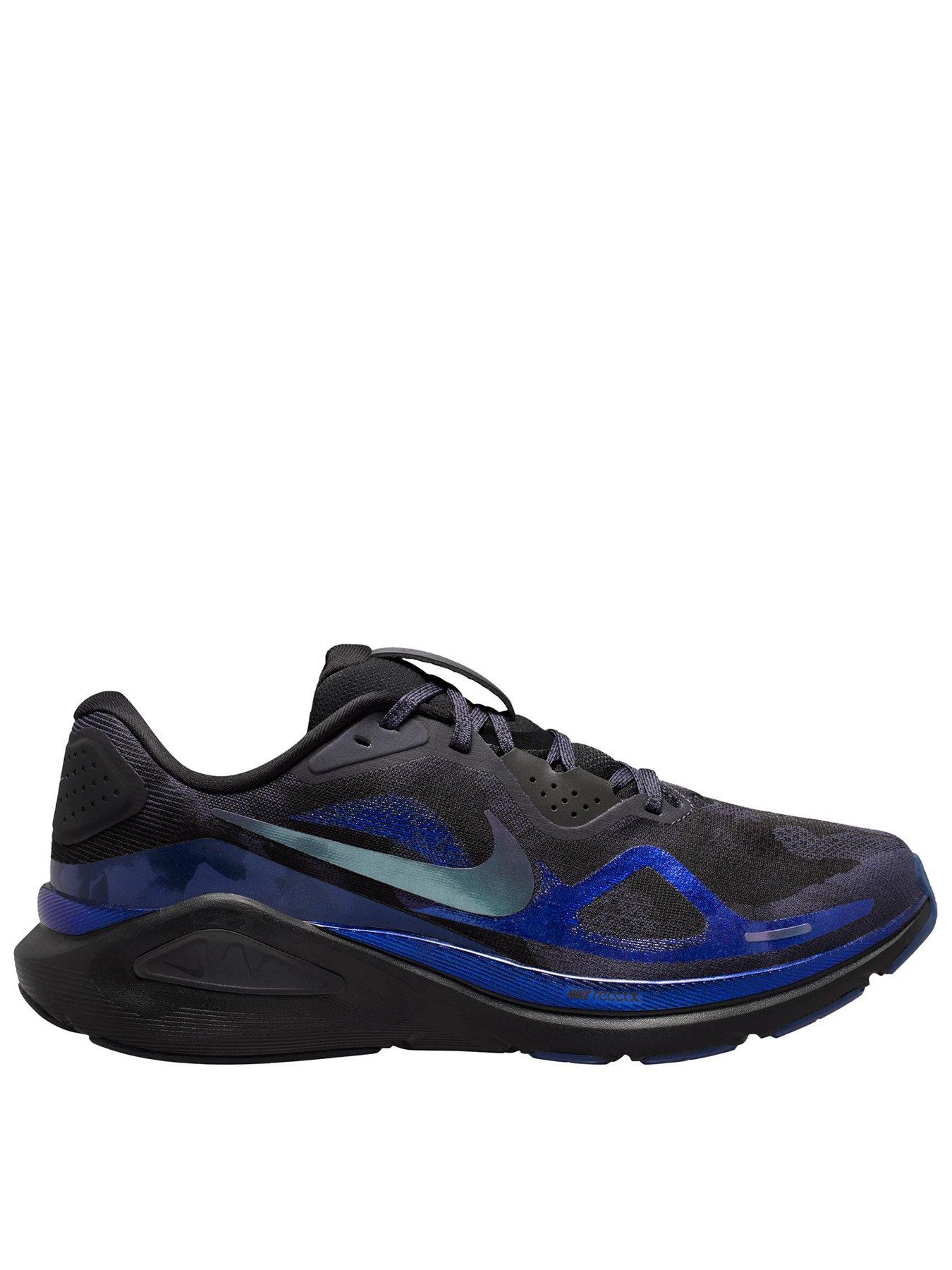 Image 1 of 4 of Nike Mens Running Structure 26 Lace-Up Cushioned Trainers - Black