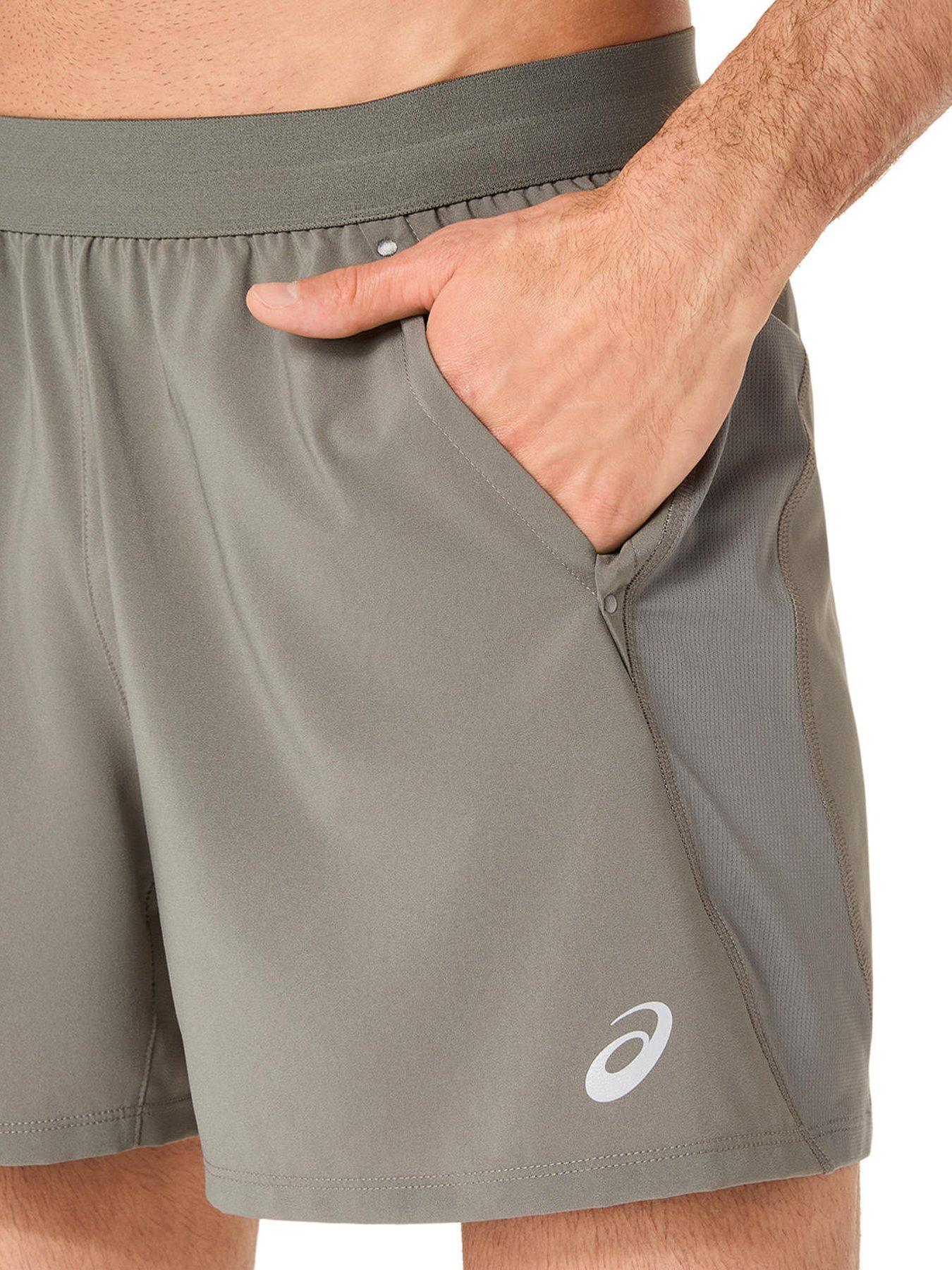 Image 3 of 6 of Asics Road 5 Inch Shorts - Truffle Grey