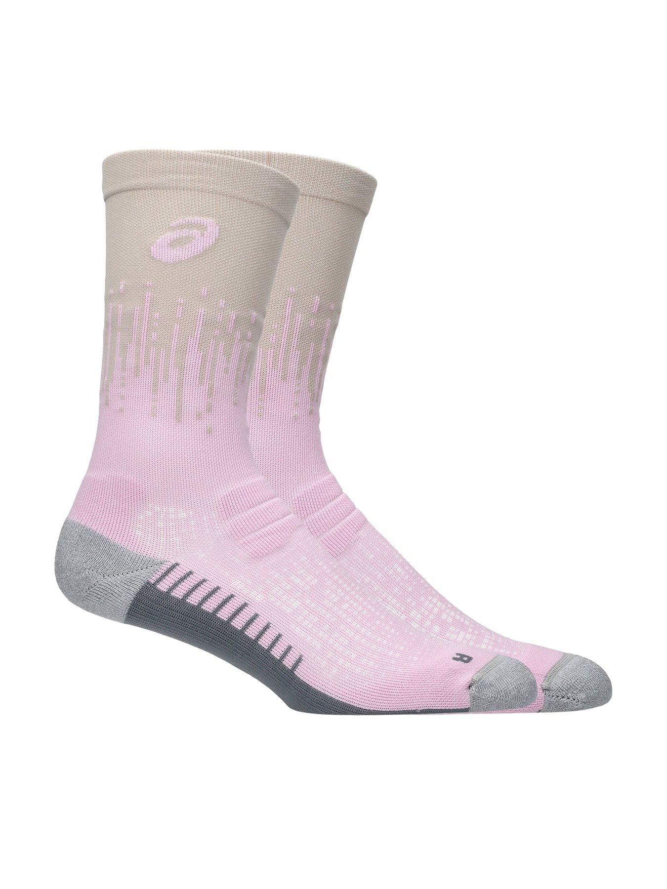 Asics Unisex Performance Run Crew Socks - Pink