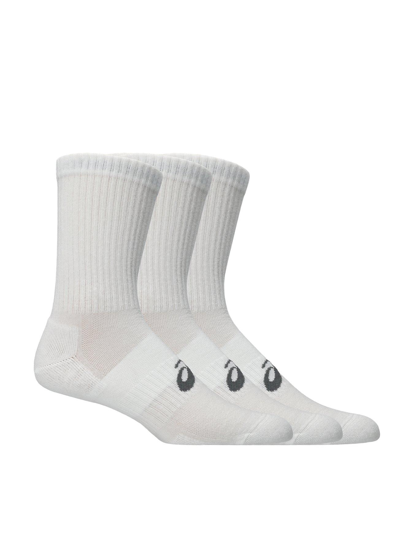 Image 1 of 3 of Asics Unisex AEG 3 Pack Crew Socks - White