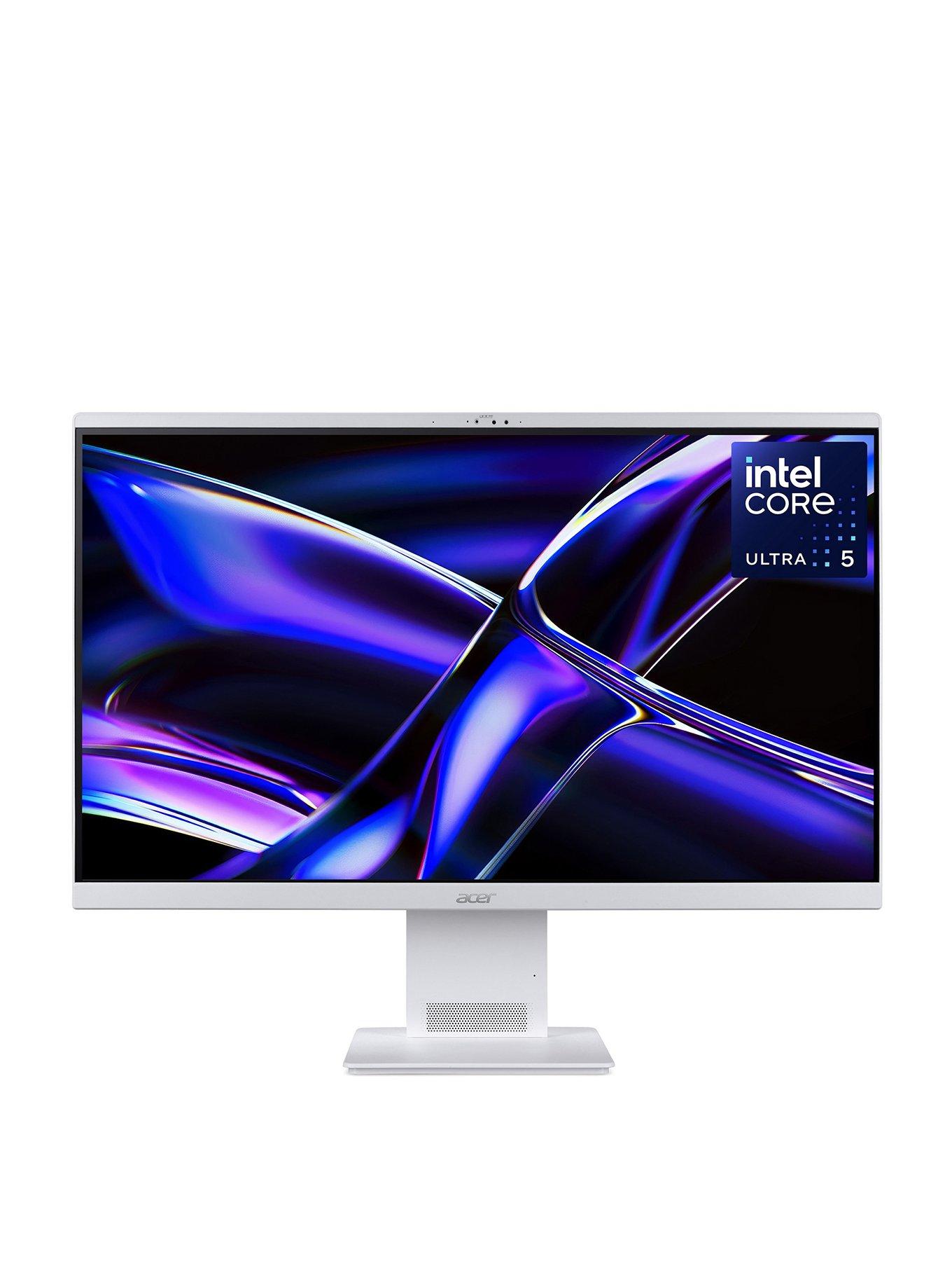Image 1 of 8 of Acer AIO Desktop S27-B - Intel Core Ultra 5 - 16GB RAM - 512GB SSD- 27in QHD - White