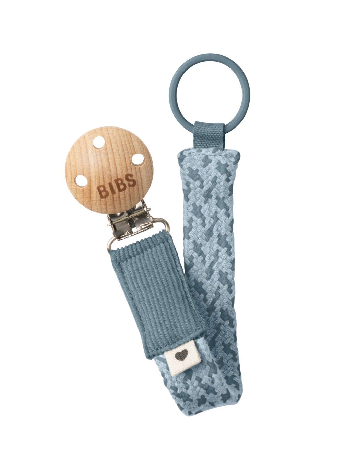 Image 1 of 2 of BIBS Pacifier Clip Braided - Petrol/Baby Blue