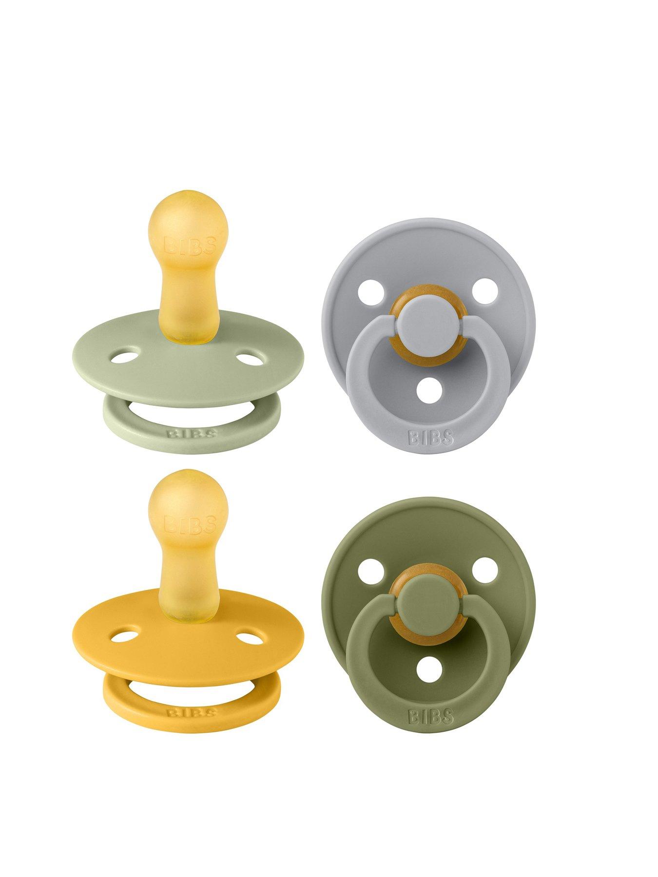 Image 1 of 3 of BIBS Pacifier Colour 4 PACK Latex Size 2 - Green Garden Lush BUNDLE