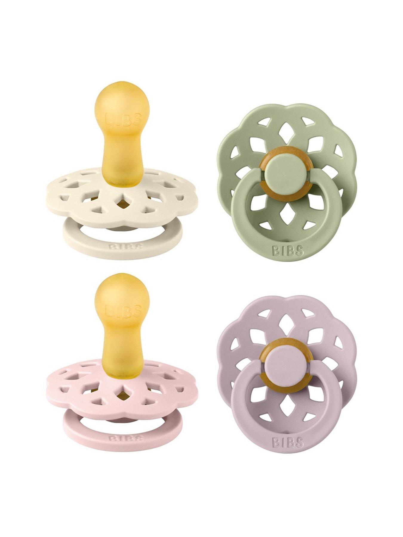 Image 1 of 3 of BIBS Pacifier Boheme 4 PACK Latex Size 2 - Dusky Lilac Mix