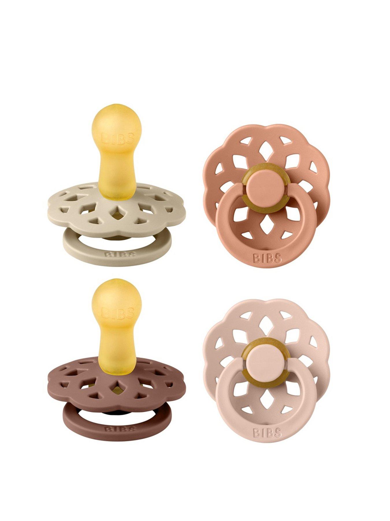 Image 1 of 3 of BIBS Pacifier Boheme 4 PACK Latex Size 2 - Vanilla Mix