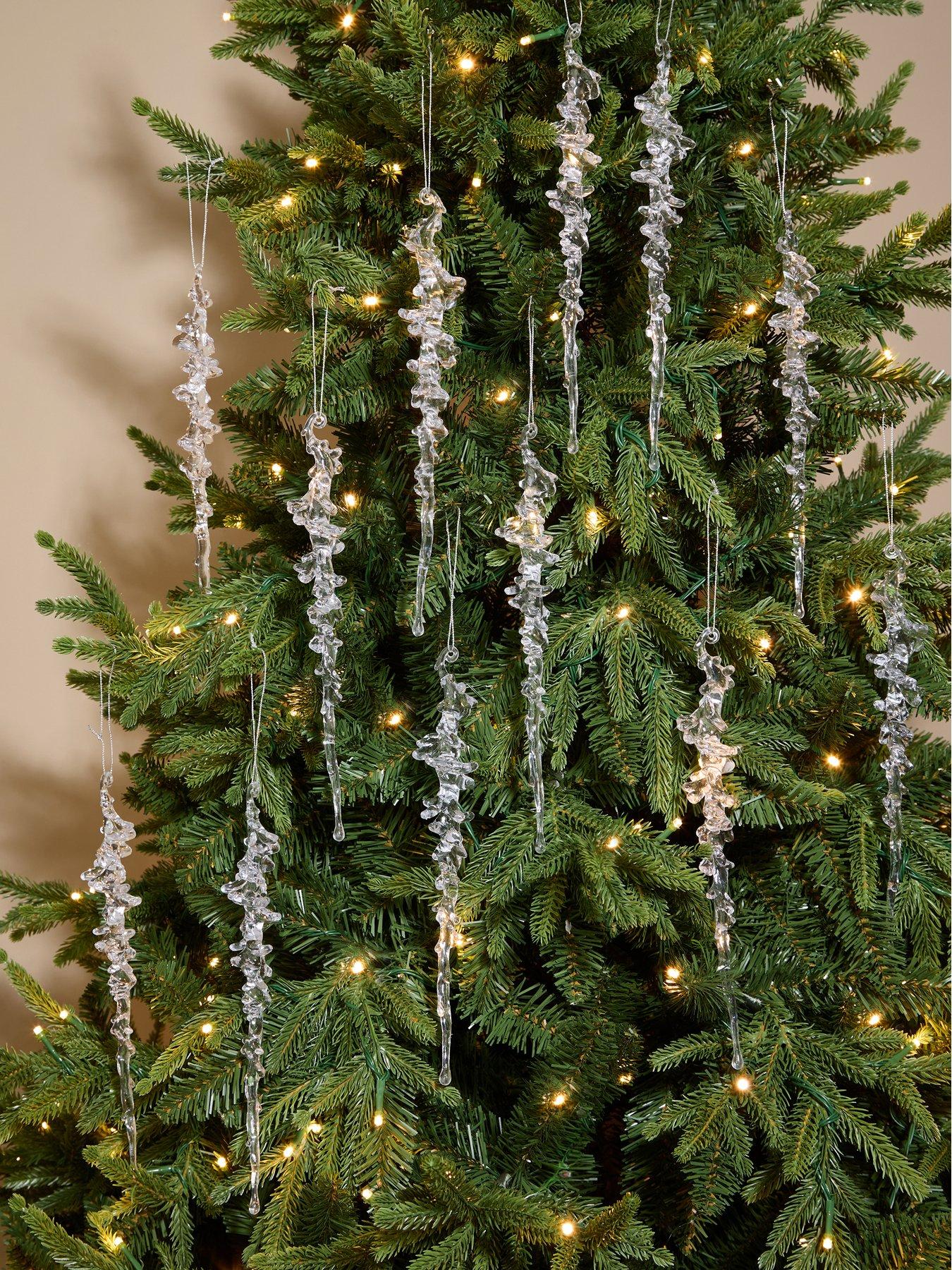 The Very Collection Set Of 12 25cm Icicle Tree Decorations