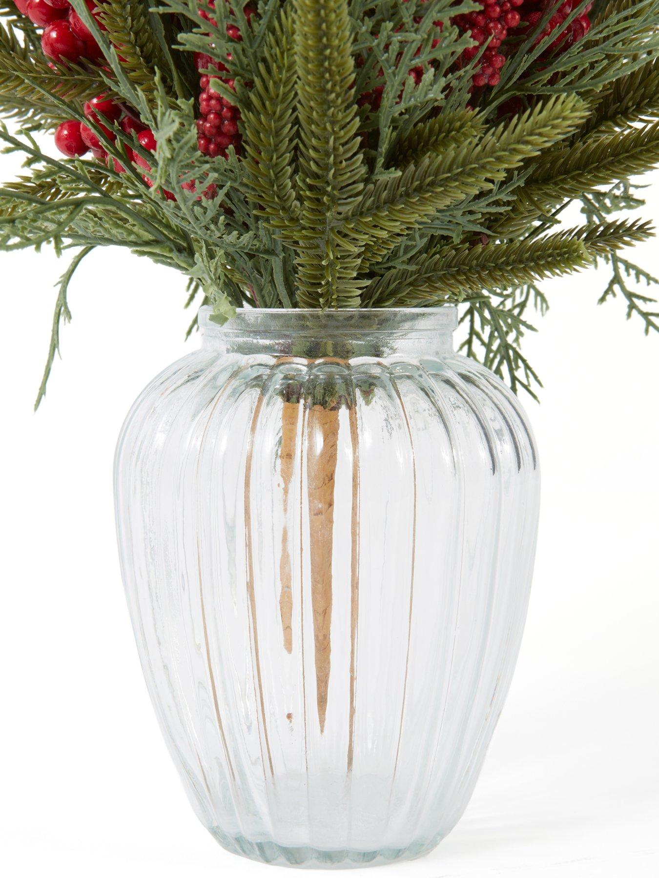 Image 3 of 4 of The Very Collection 35cm Foliage and Berries In Vase Christmas Decoration