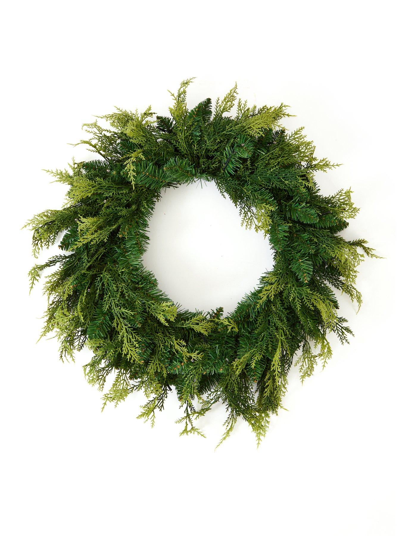 Image 2 of 4 of The Very Collection 60cm Evergreen Plain Christmas Wreath