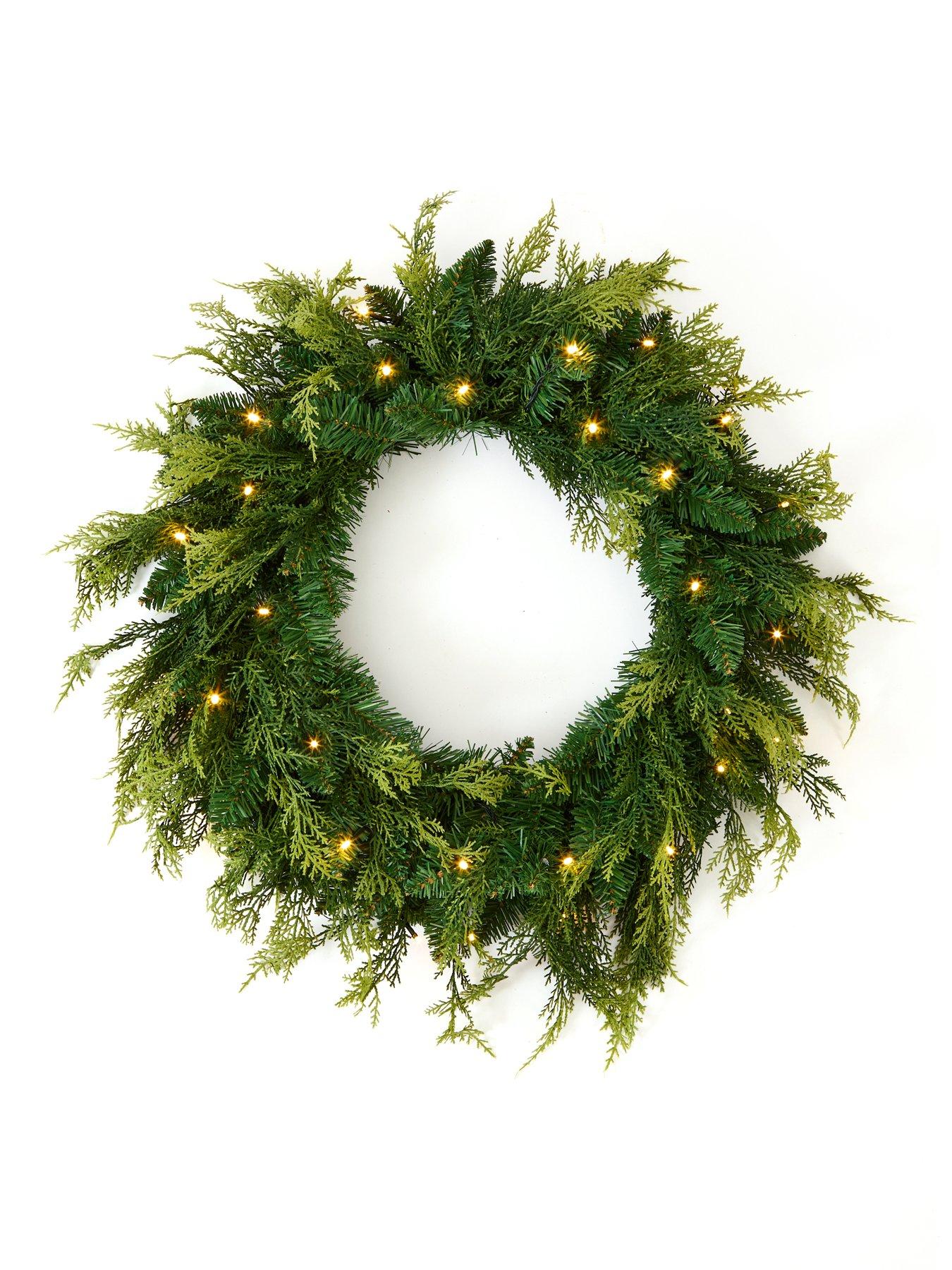 Image 3 of 4 of The Very Collection 60cm Evergreen Plain Christmas Wreath