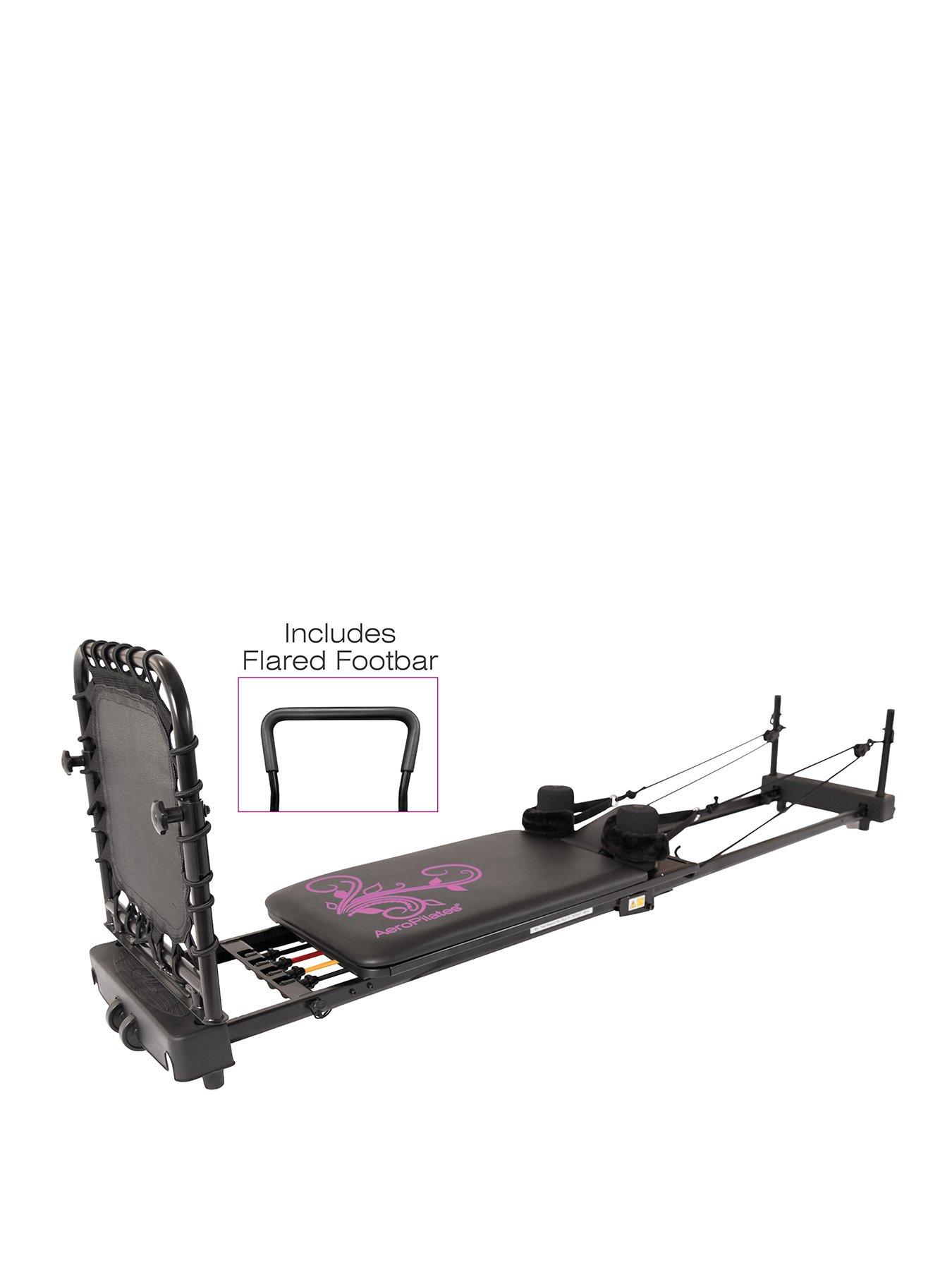 AeroPilates Reformer 4 Cord with Flared Footbar(Black & Pink)