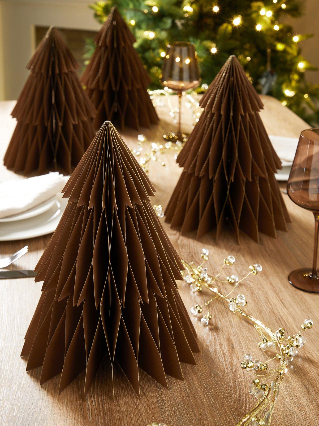 The Very Collection Set Of 4 Paper Christmas Tree Room Decorations