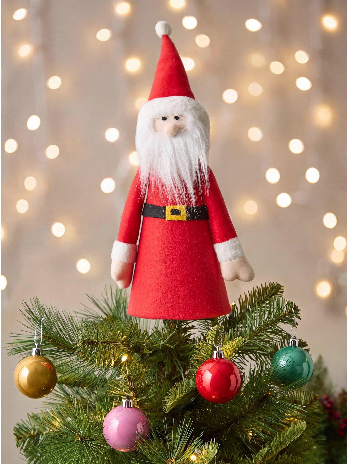 The Very Collection Fabric Santa Christmas Tree Topper