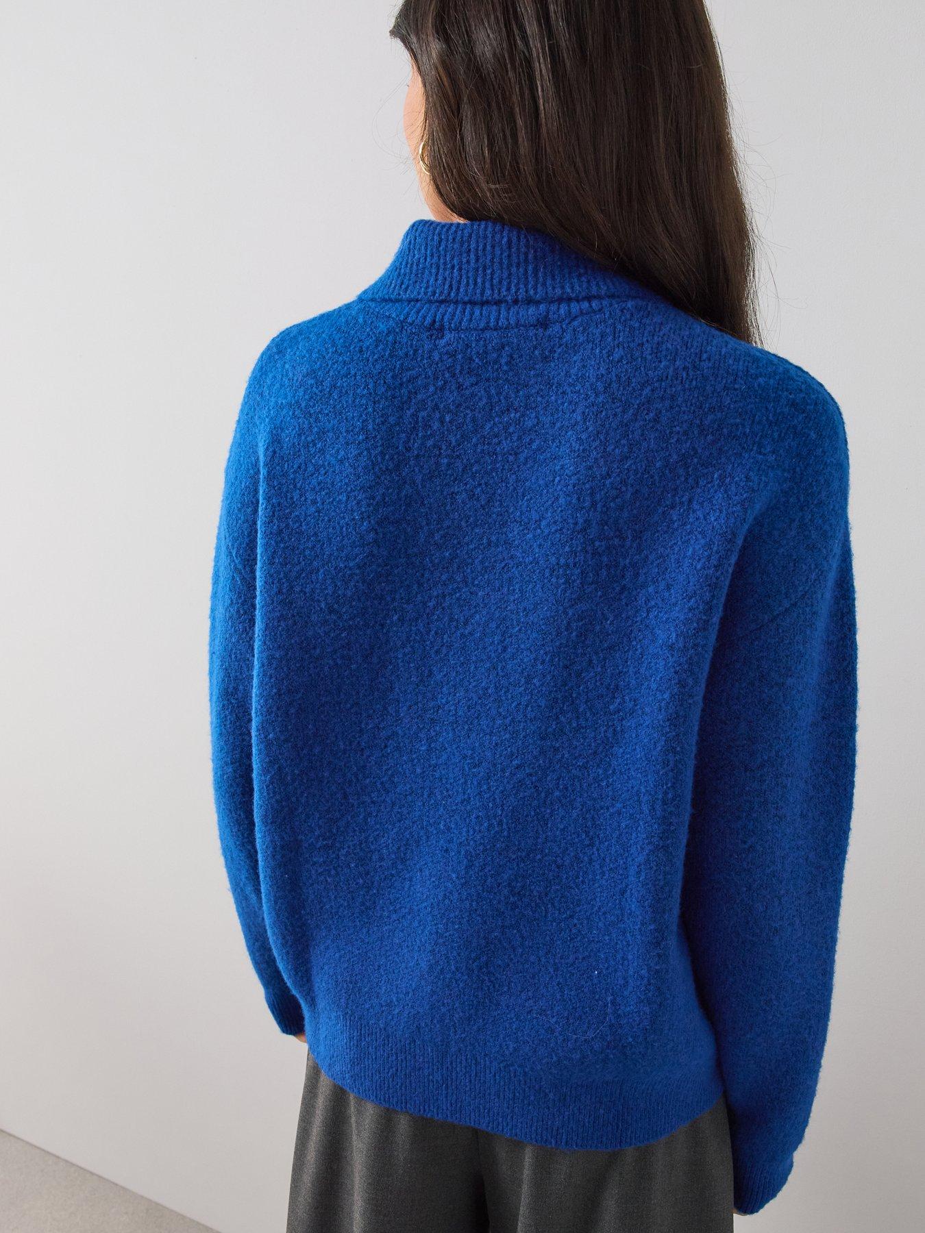 Image 2 of 6 of The Very Collection The Very Collection Womens Collared Button Placket Argyle Jumper - Blue