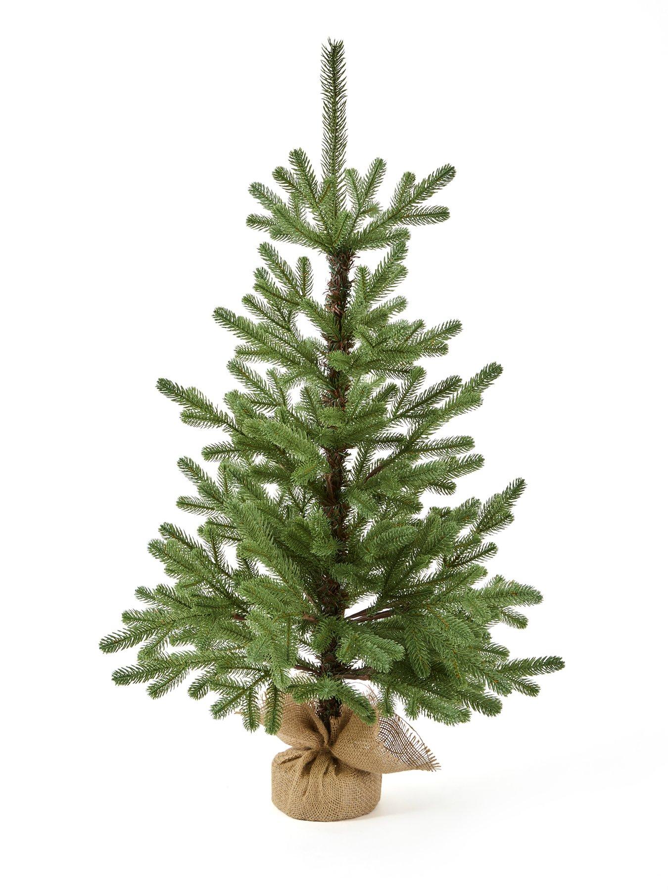 Image 2 of 3 of The Very Collection 3ft Table Top Christmas&nbsp;Tree In Burlap Bag