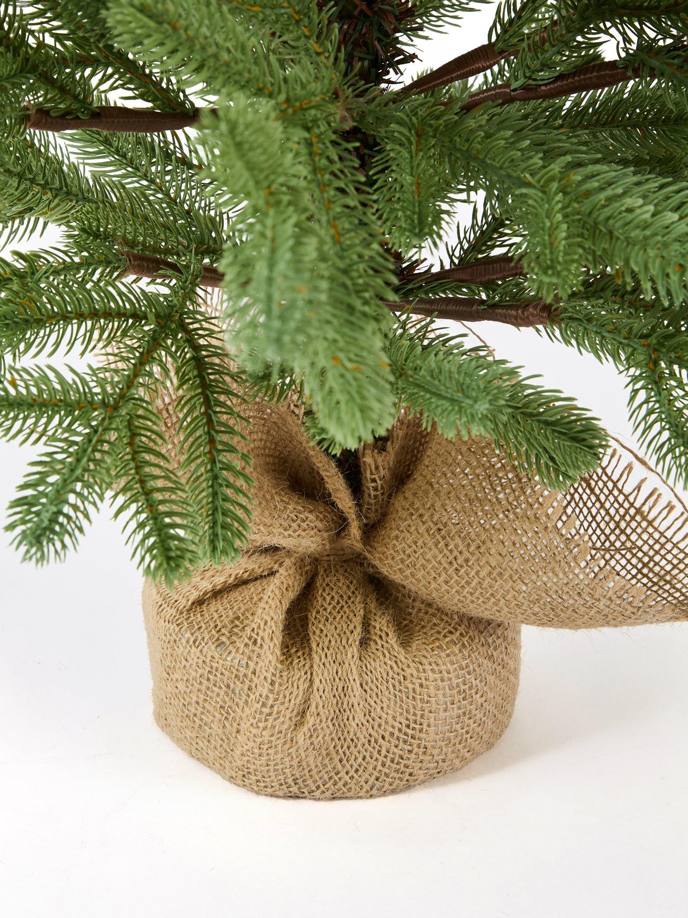 Image 3 of 3 of The Very Collection 3ft Table Top Christmas&nbsp;Tree In Burlap Bag