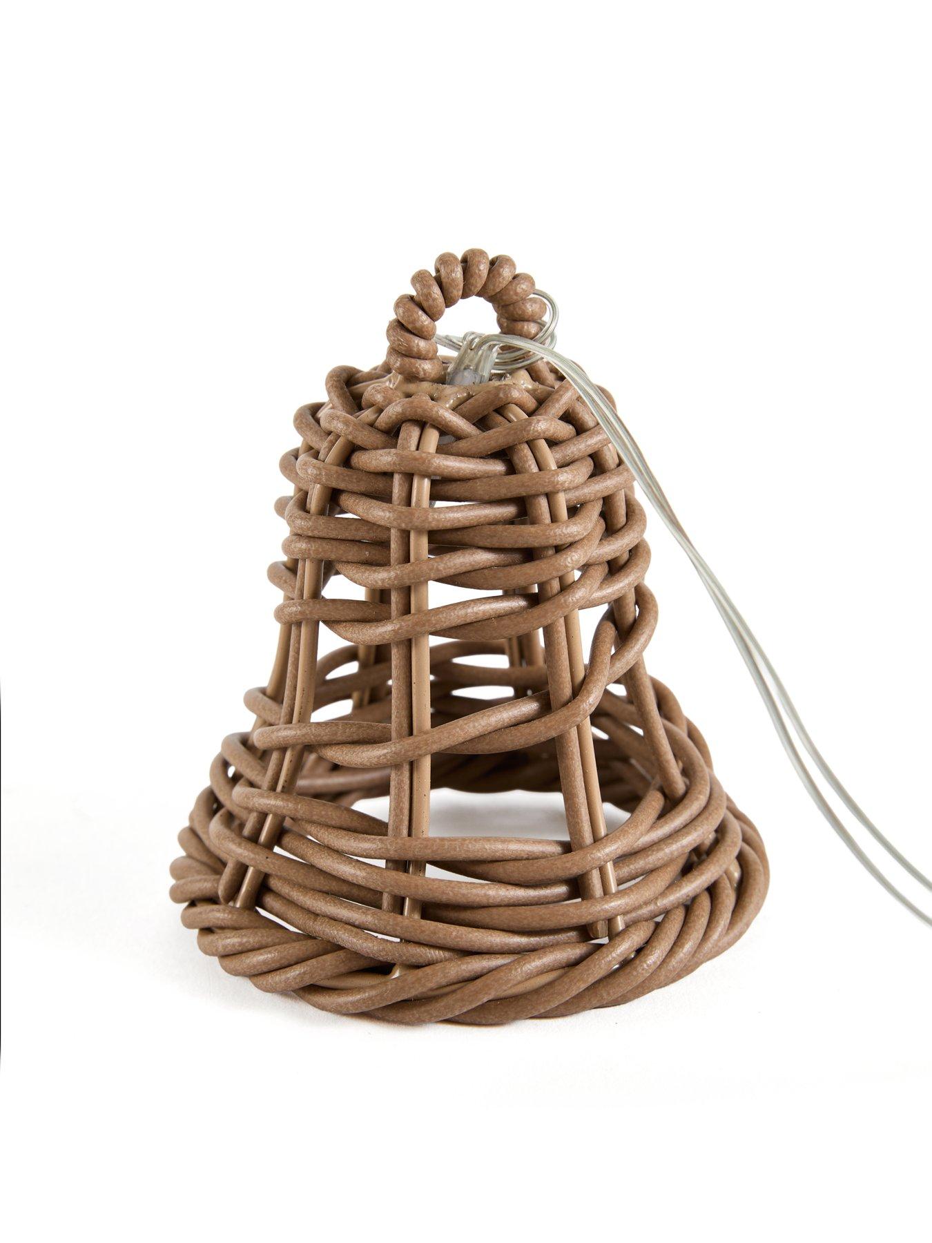 Image 5 of 7 of The Very Collection Rattan Bell Christmas&nbsp;String Lights&nbsp;- 10 Lights