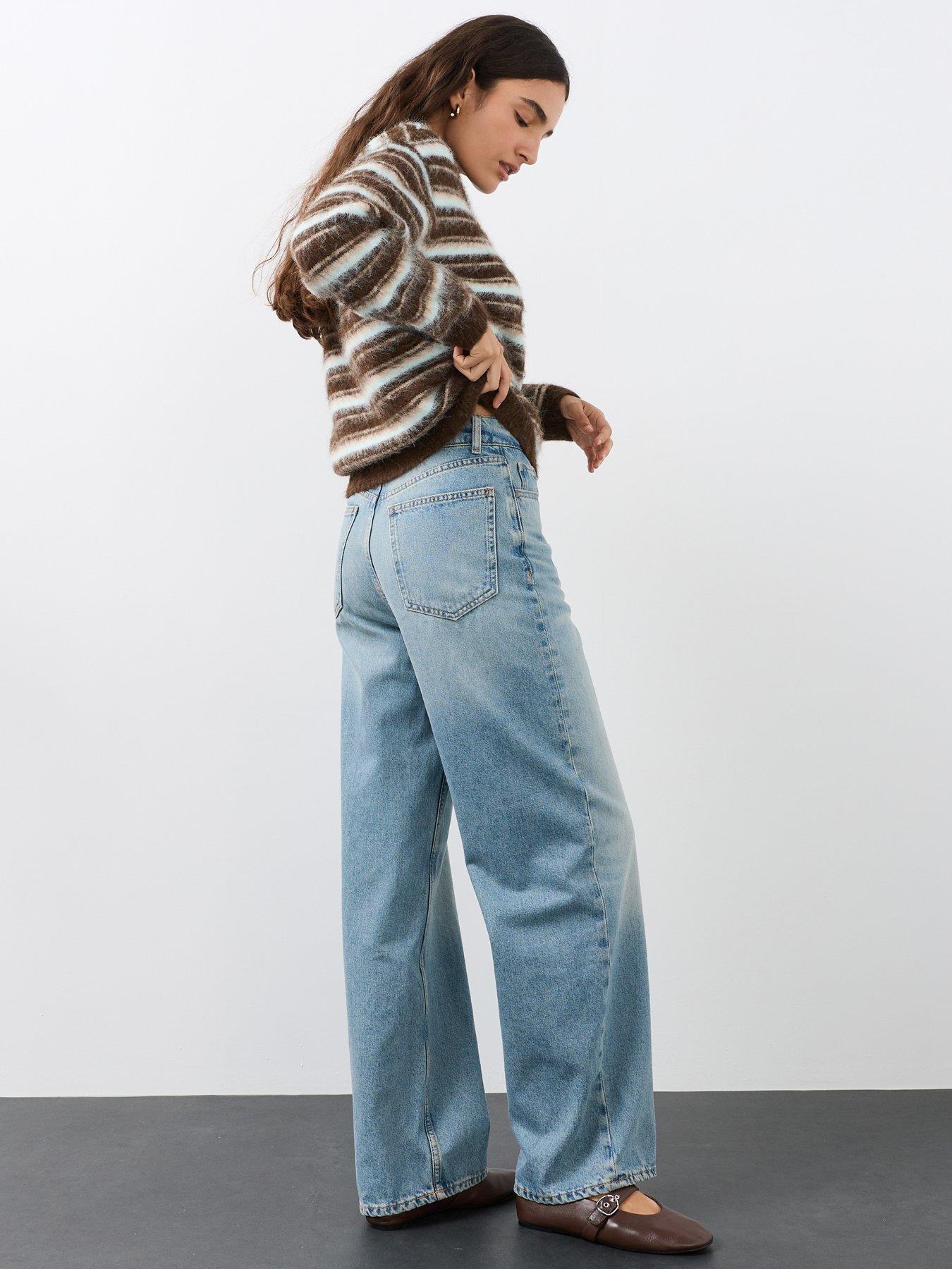Image 2 of 6 of The Very Collection Collared Neck Brushed Stripe Jumper With Wool - Multi