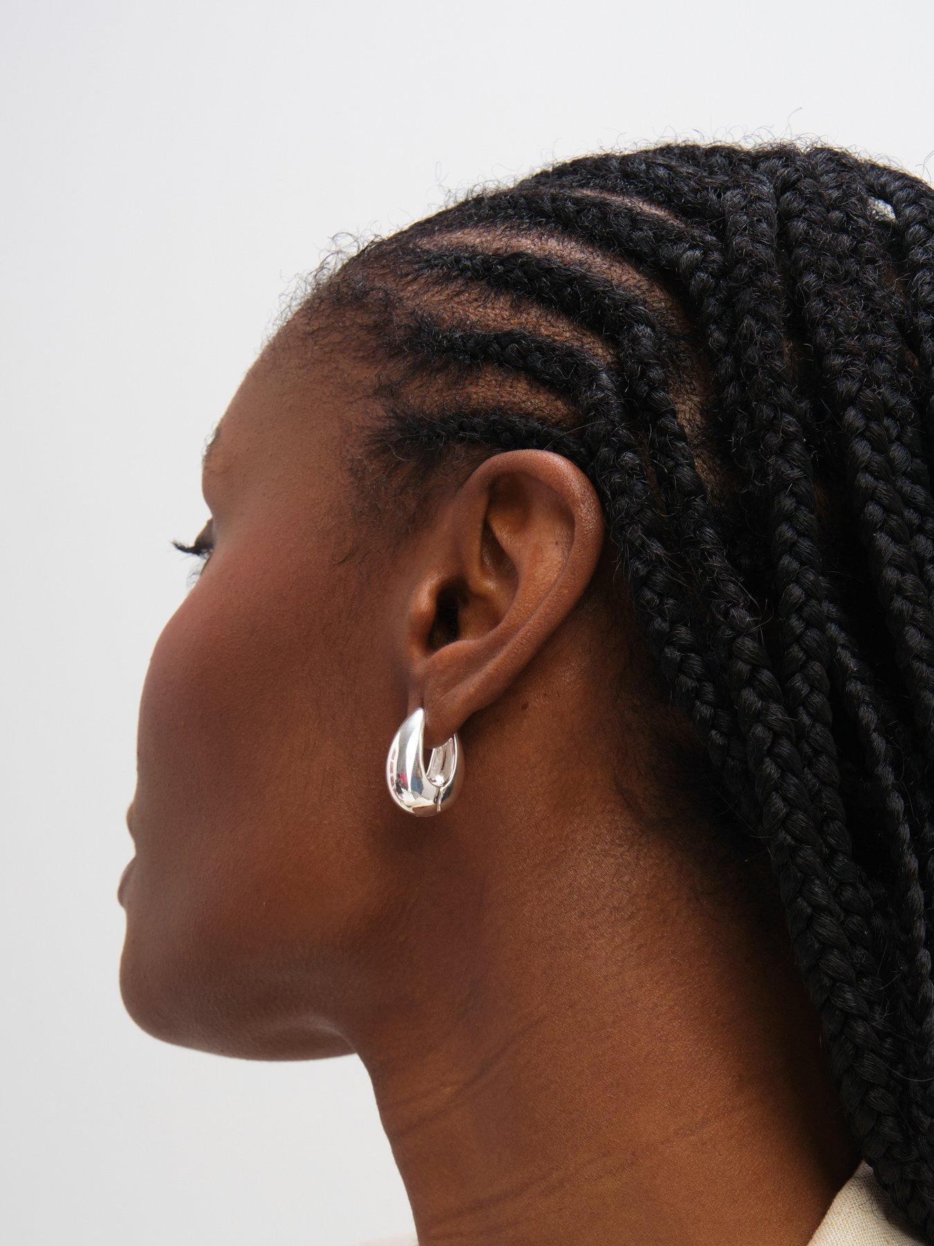 inicio-inicio-sterling-silver-plated-polished-dome-hoops-gift-pouchstillFront