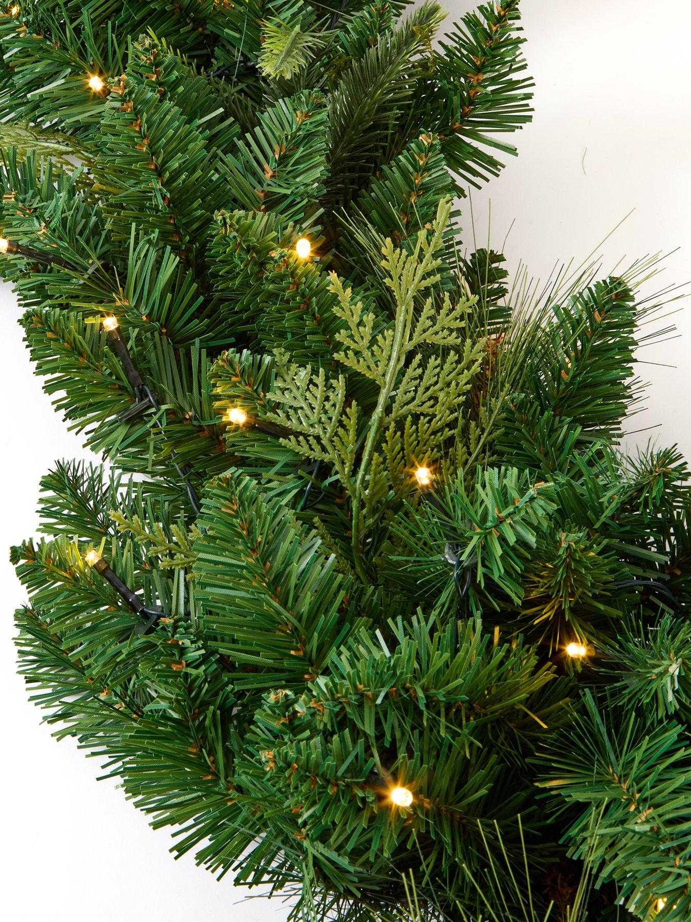 Image 4 of 4 of The Very Collection Prelit Mixed Leaf Christmas&nbsp;Swag - 180 cm