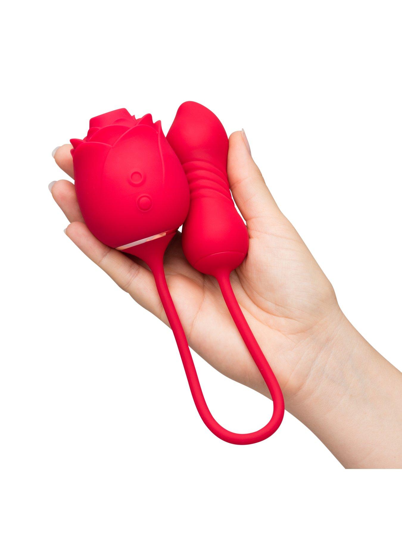 Image 3 of 8 of Lovehoney Power Petal 2-in-1 Clitoral Suction Stimulator with Thrusting Egg Vibrator