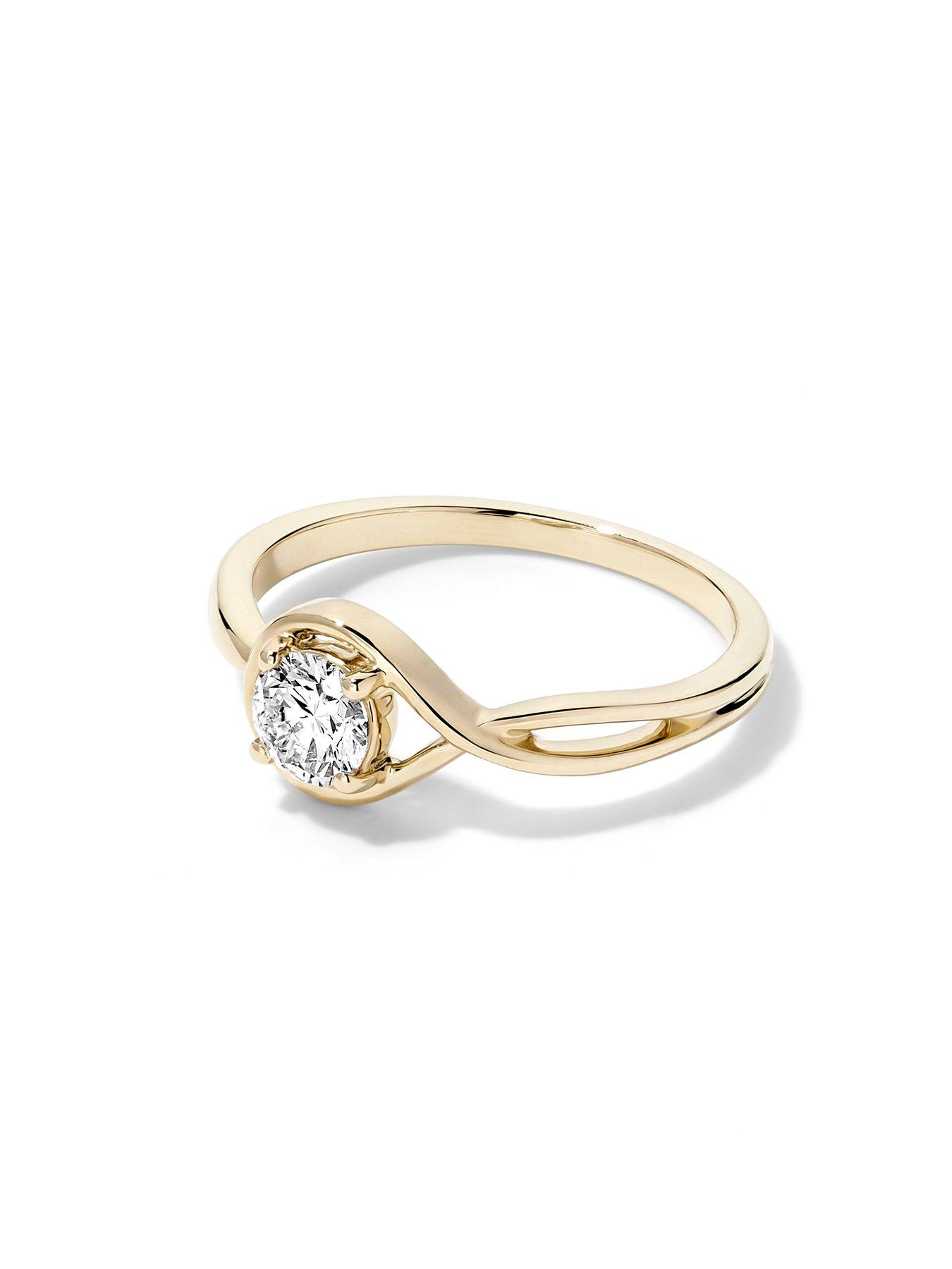 Image 2 of 4 of Created Brilliance Eloise 9ct Yellow Gold 0.40ct tw. Lab Grown Diamond Solitaire Engagement Ring