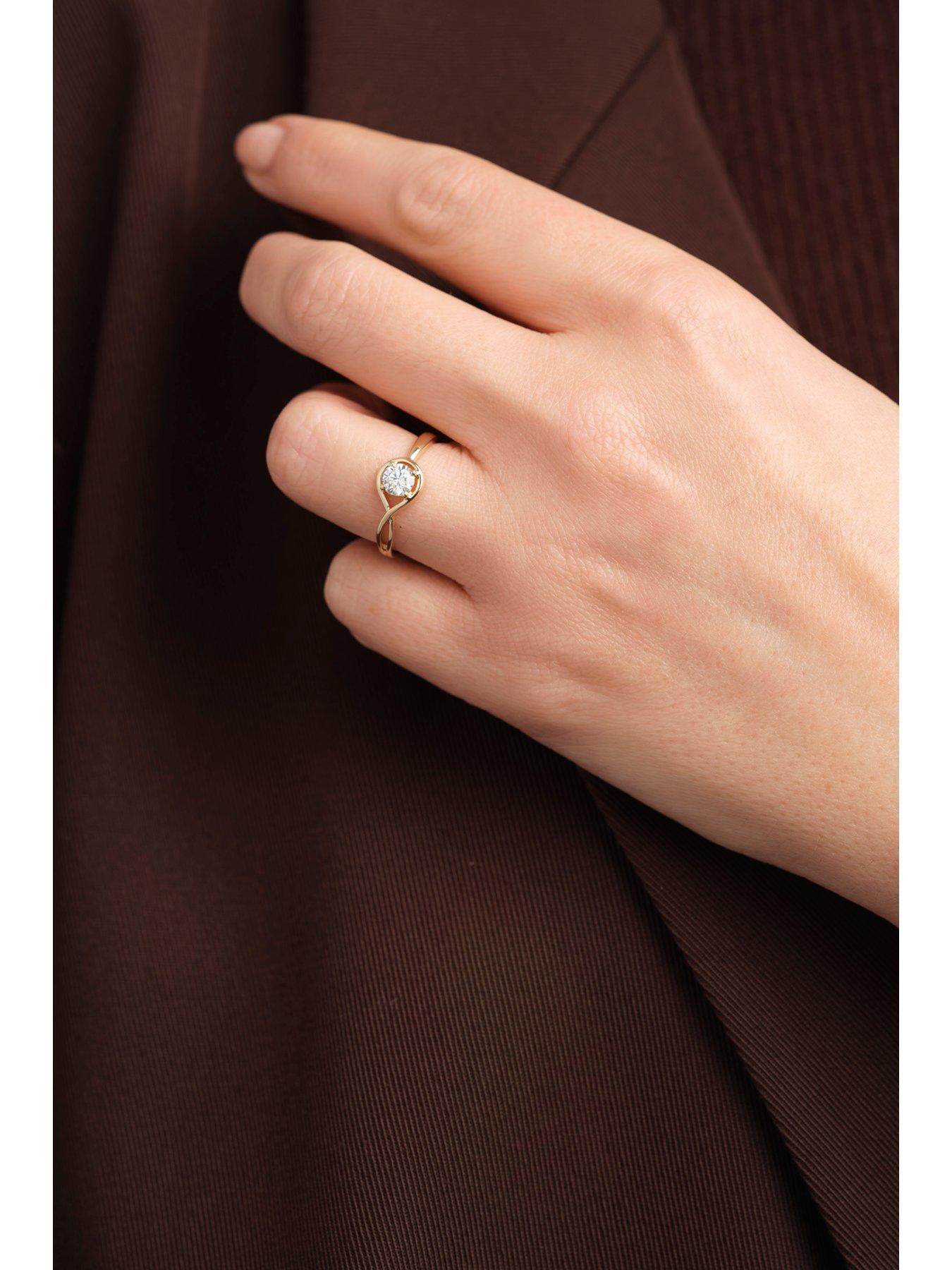 Image 3 of 4 of Created Brilliance Eloise 9ct Yellow Gold 0.40ct tw. Lab Grown Diamond Solitaire Engagement Ring