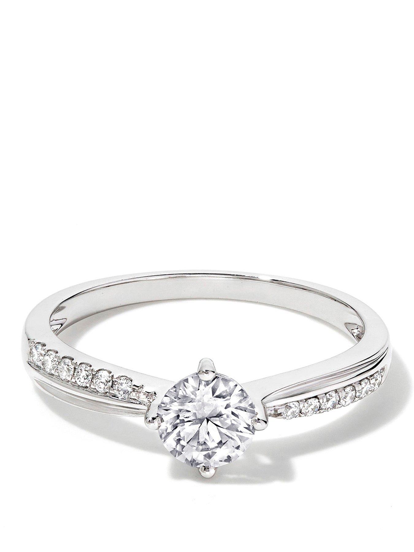 Image 1 of 4 of Created Brilliance Eden 9ct White Gold 0.60ct tw. Lab Grown Diamond Engagement Ring