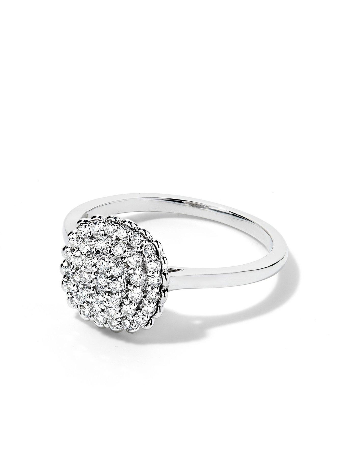Image 2 of 4 of Created Brilliance Naya 9ct White Gold 0.37ct tw. Lab Grown Diamond Cluster Engagement Ring