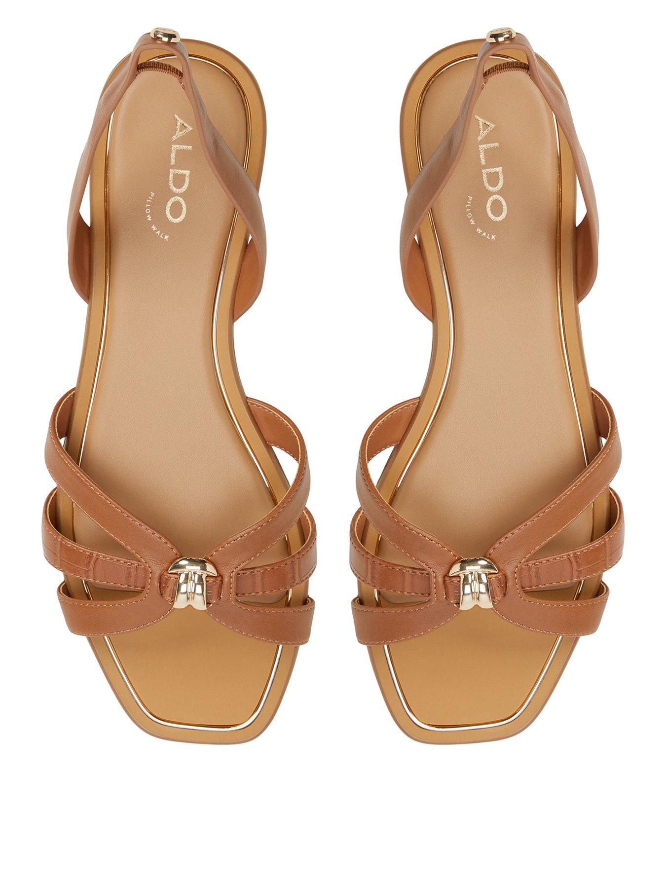 Aldo Marassita Synthetic Flat Sandals - Medium Brown