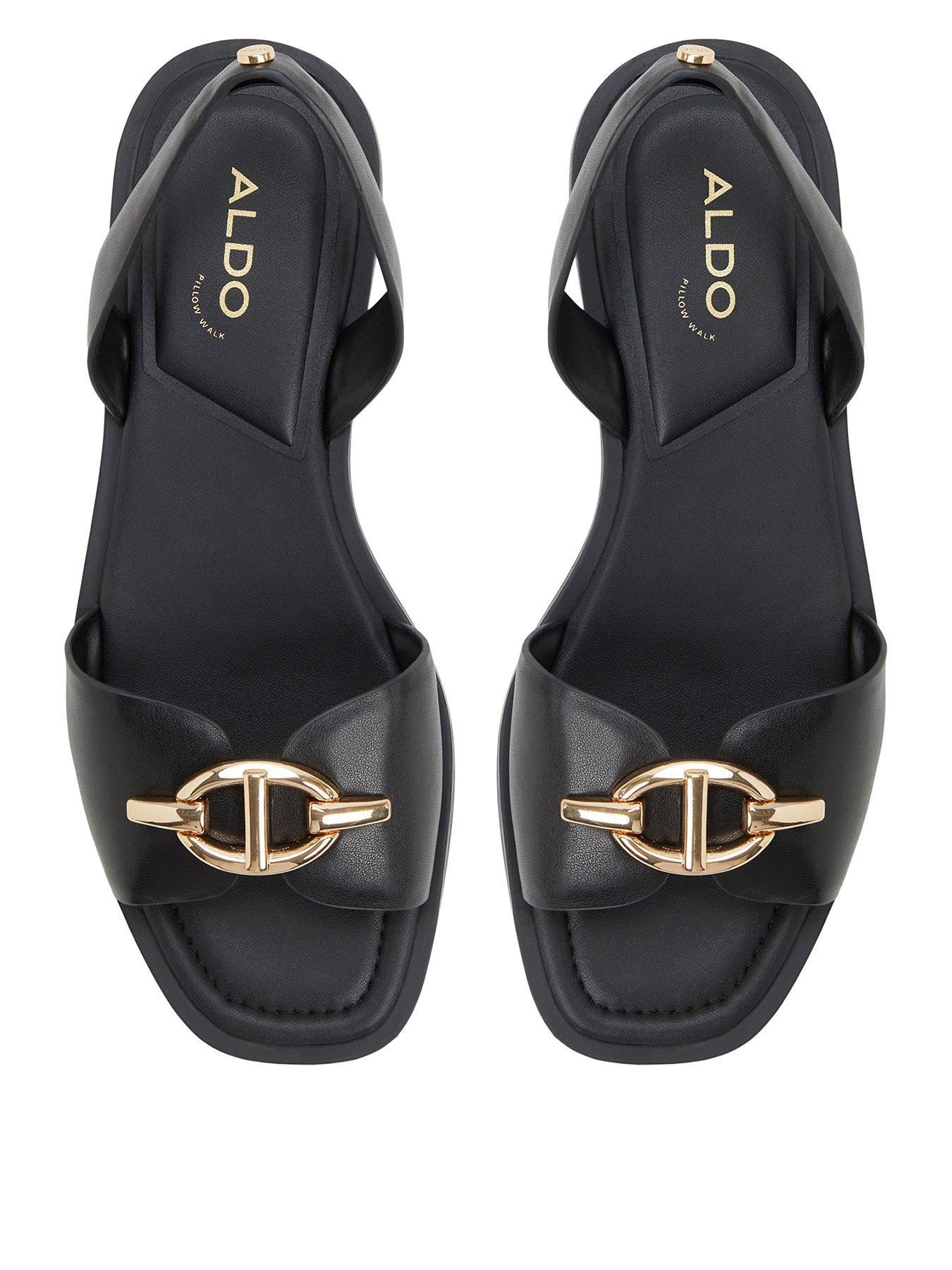 Aldo Goassi Synthetic Flat Sandals - Black