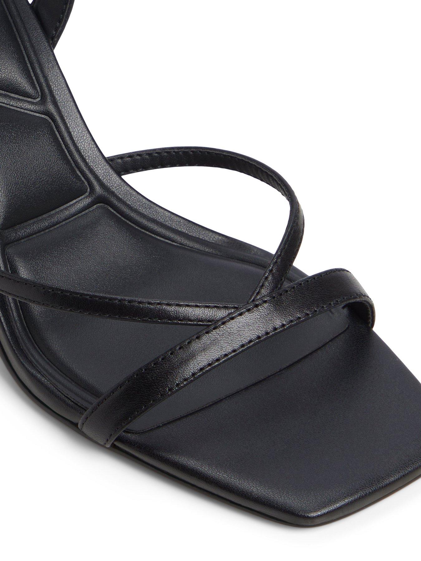 Image 5 of 5 of Aldo Stellare Leather Heeled Sandals - Other Black