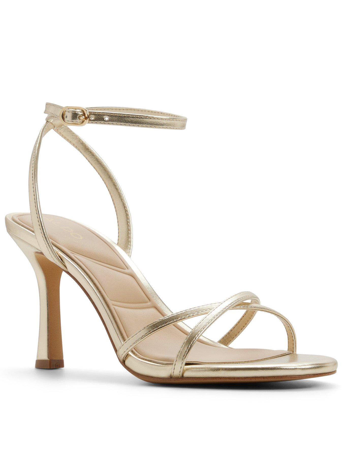 Image 1 of 5 of Aldo Marbela Synthetic Heeled Sandals - Champagne