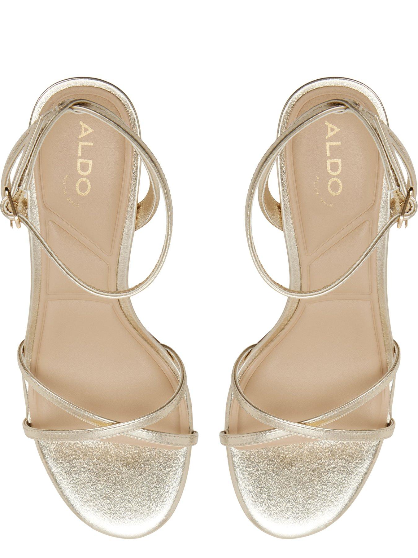 Image 4 of 5 of Aldo Marbela Synthetic Heeled Sandals - Champagne