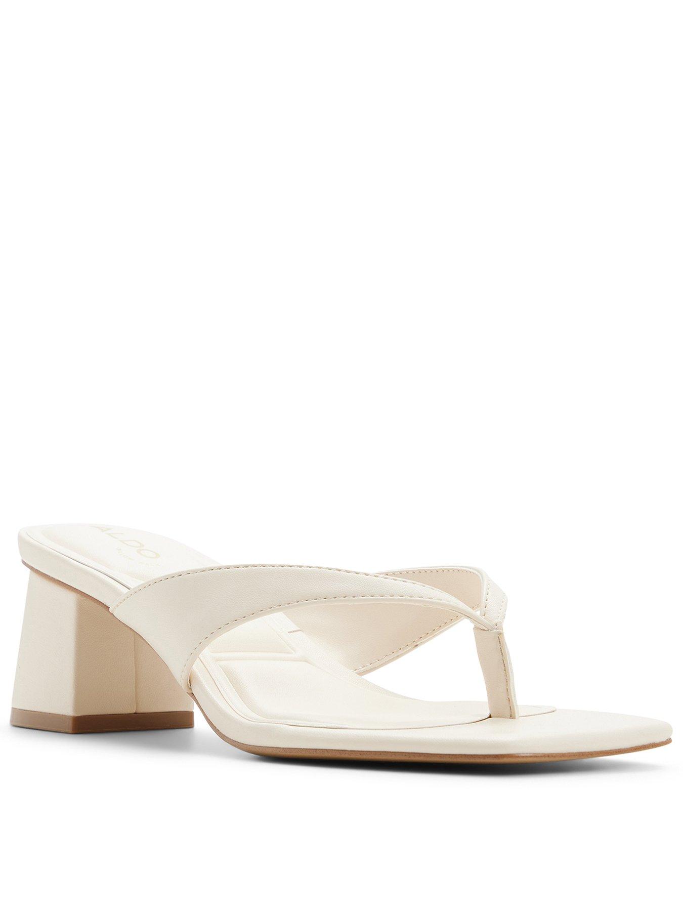 Aldo Antonina Synthetic Heeled Sandals - Other White