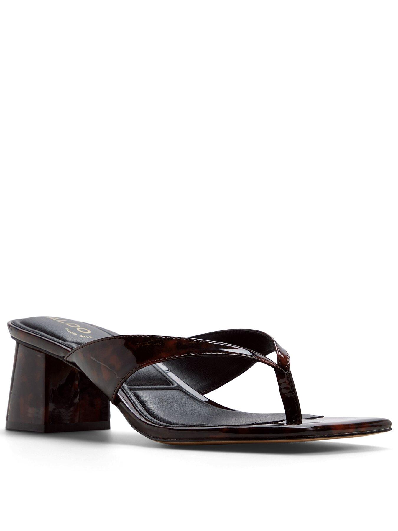 Image 1 of 5 of Aldo Antonina Synthetic Heeled Sandals - Open Brown