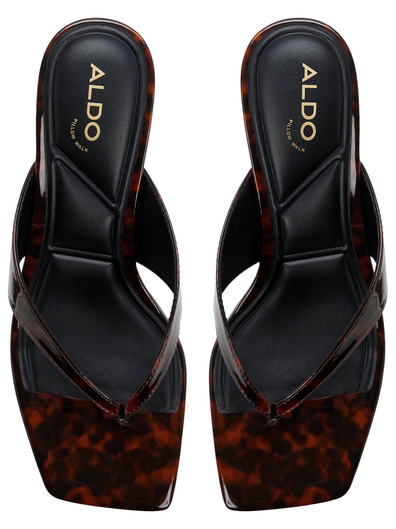 Image 4 of 5 of Aldo Antonina Synthetic Heeled Sandals - Open Brown