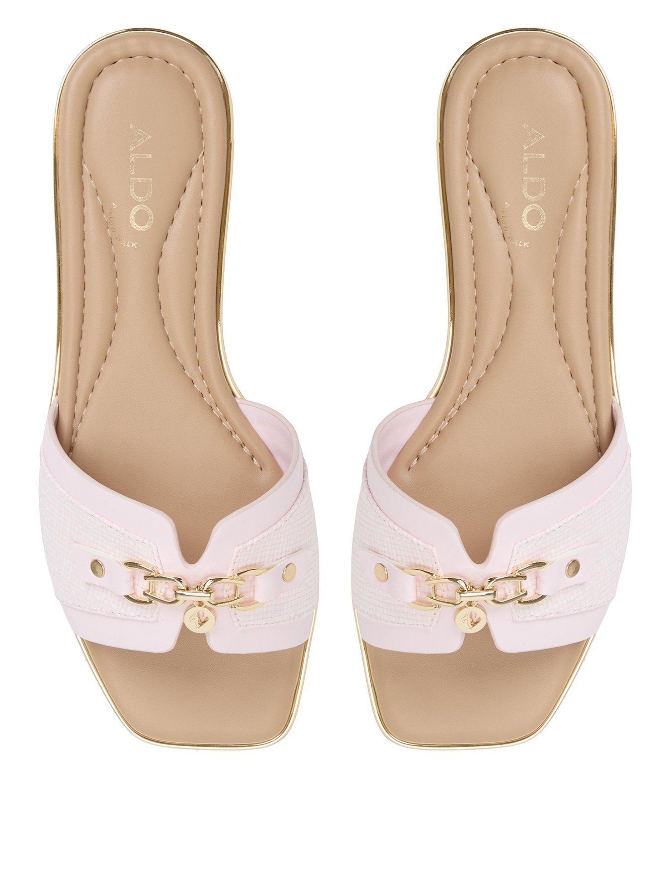 Aldo Alamassi Textile Flat Sandals - Light Pink