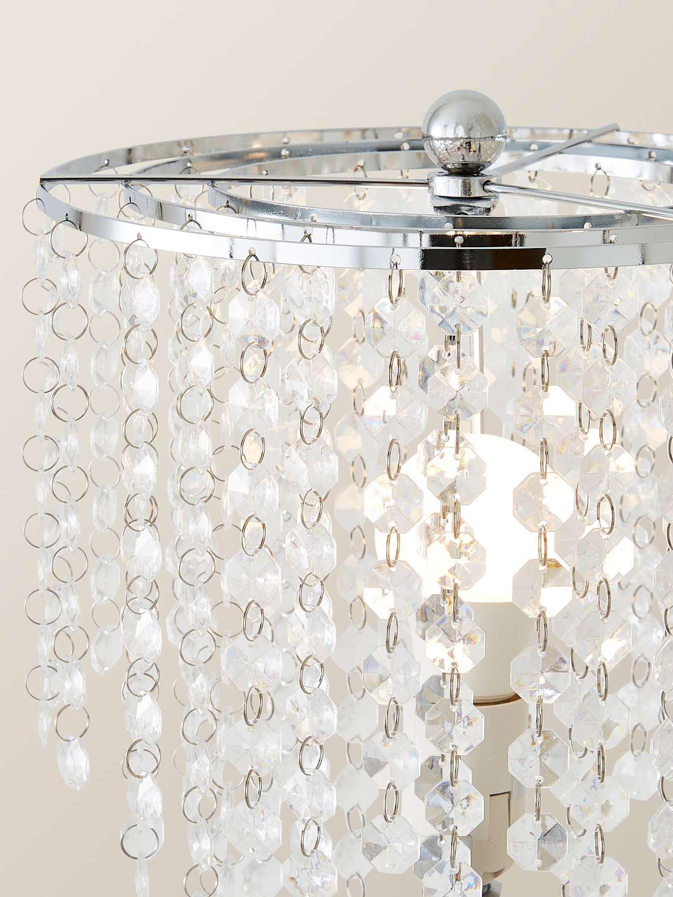 Image 3 of 7 of ValueLights Bronte Floor Lamp With Clear Acrylic Droplet Shade