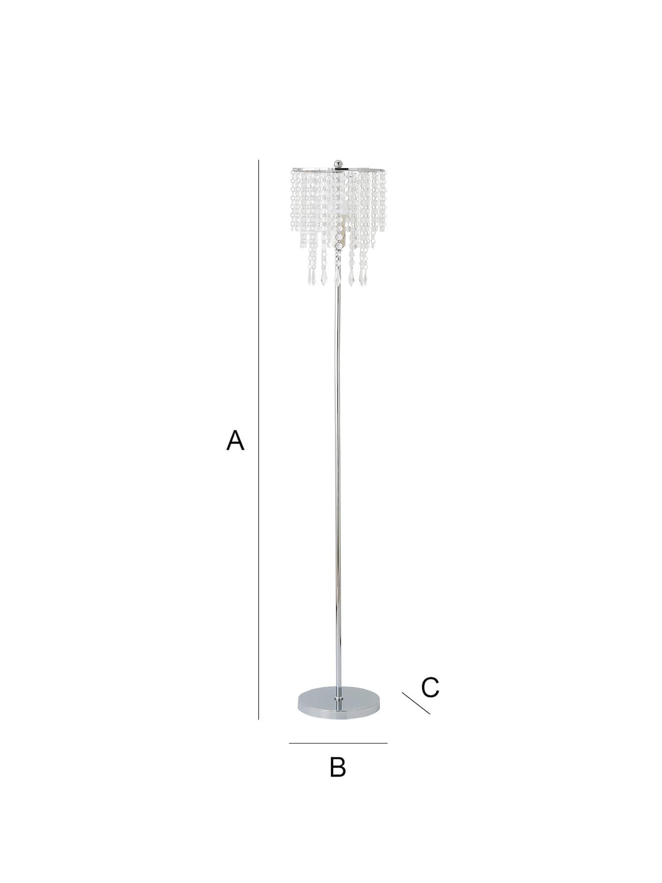 Image 7 of 7 of ValueLights Bronte Floor Lamp With Clear Acrylic Droplet Shade
