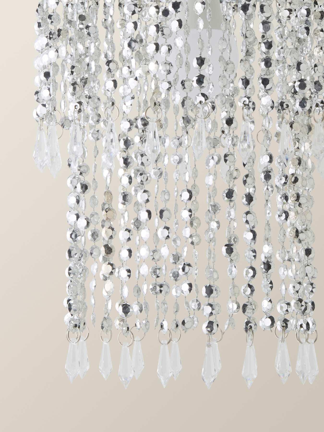 Image 3 of 7 of ValueLights Chrome Bead Acrylic Pendant Shade