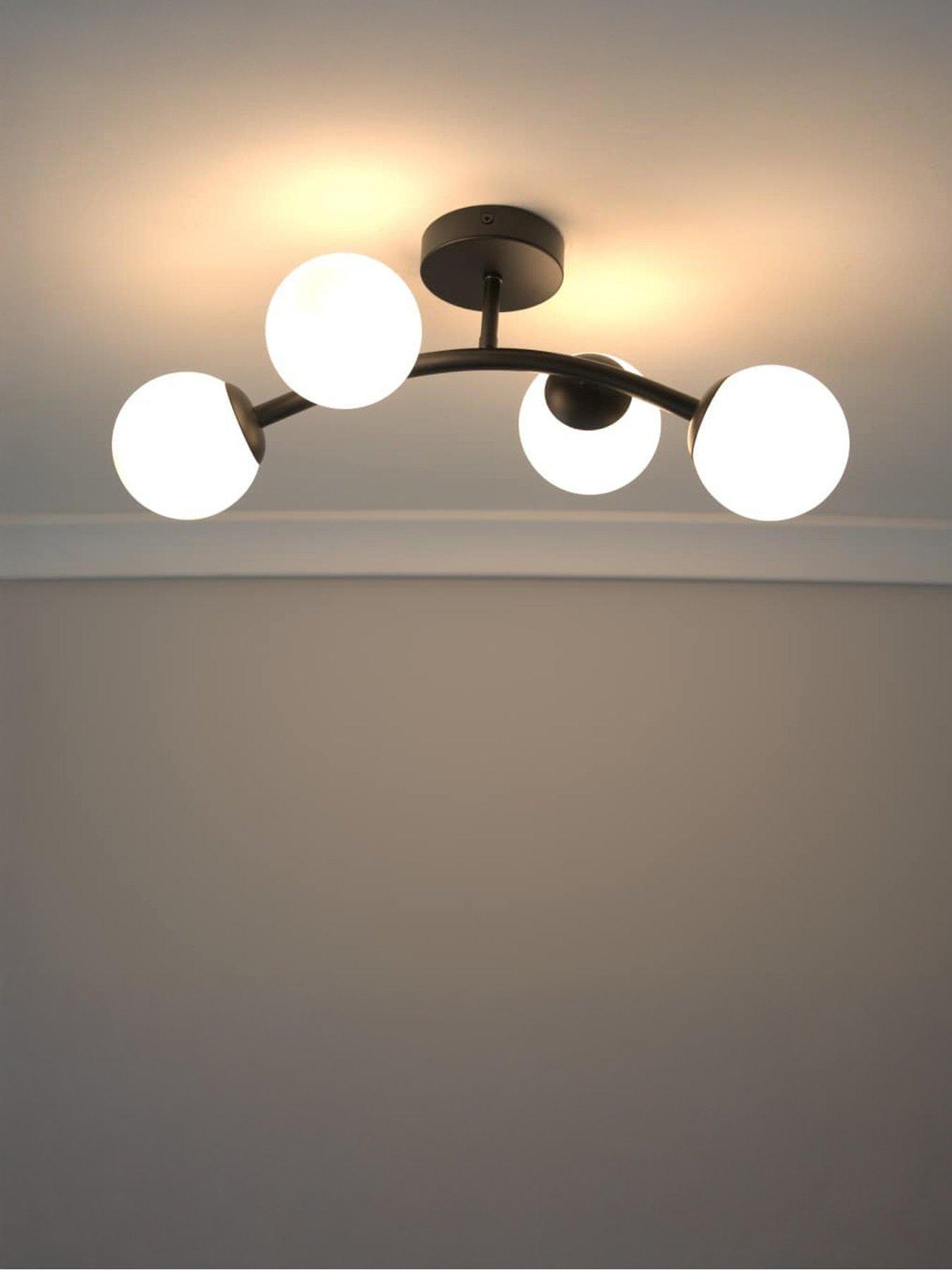 Image 1 of 4 of ValueLights Jas Black Ceiling Light
