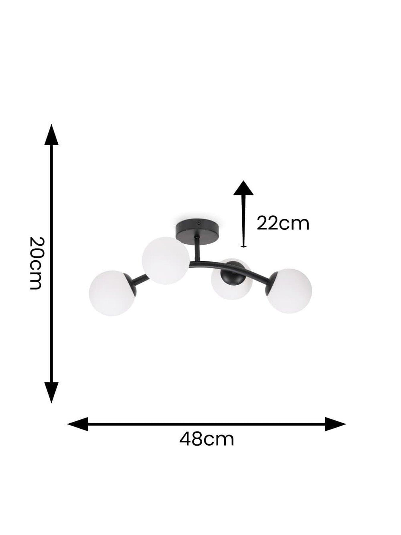 Image 4 of 4 of ValueLights Jas Black Ceiling Light