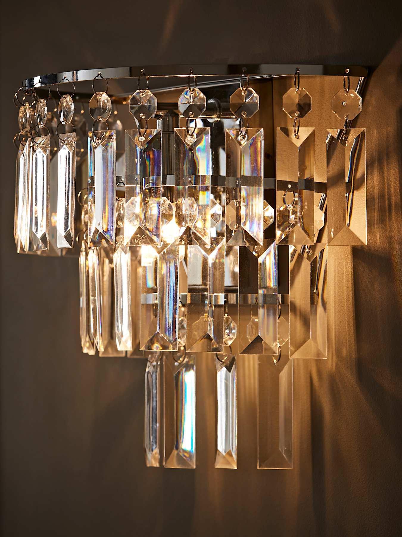 Image 1 of 7 of ValueLights Kelsks Chrome  Wall Light