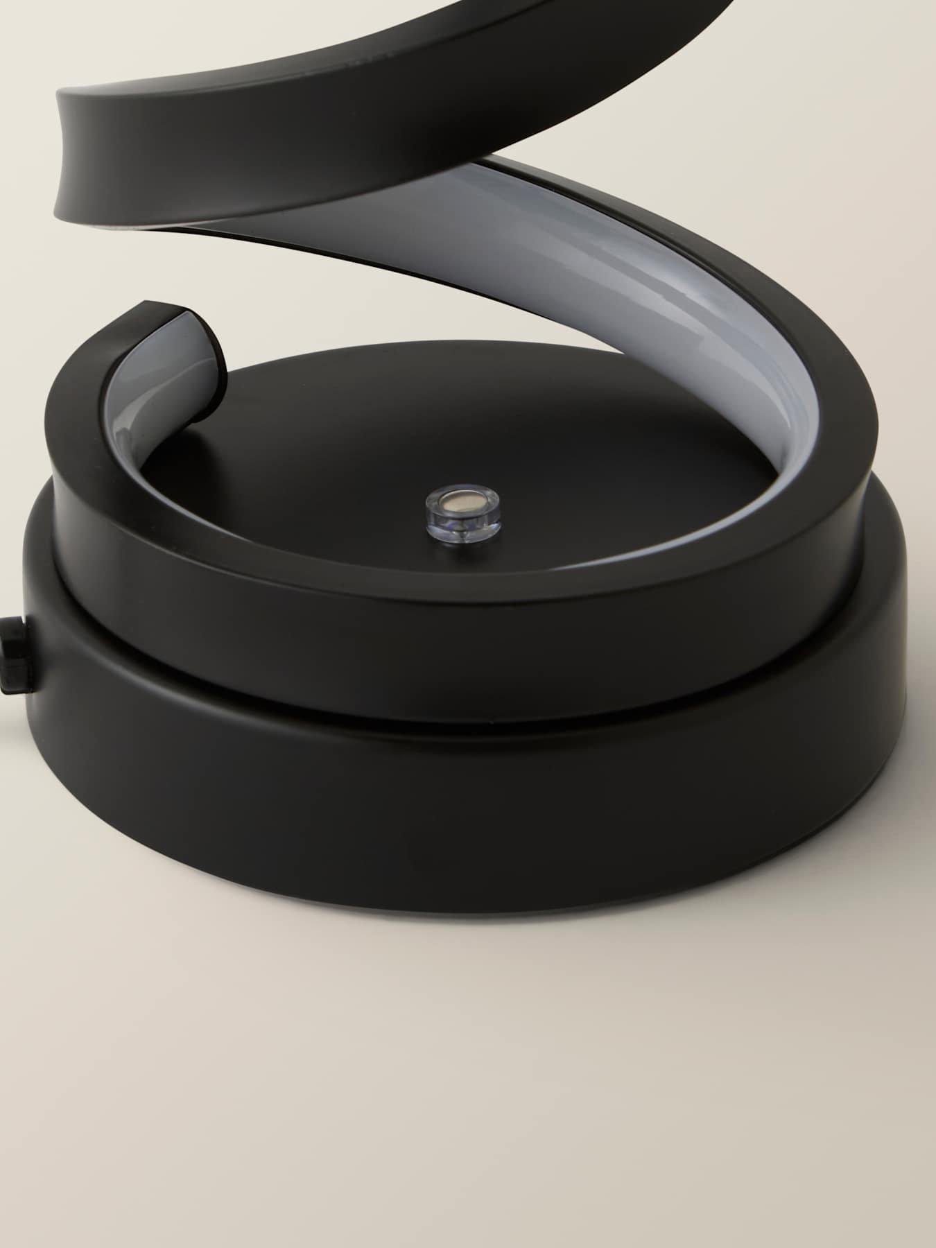 Image 4 of 7 of ValueLights Infinity  Matt Black Single Twist Integrated Led Table Lamp 3000k
