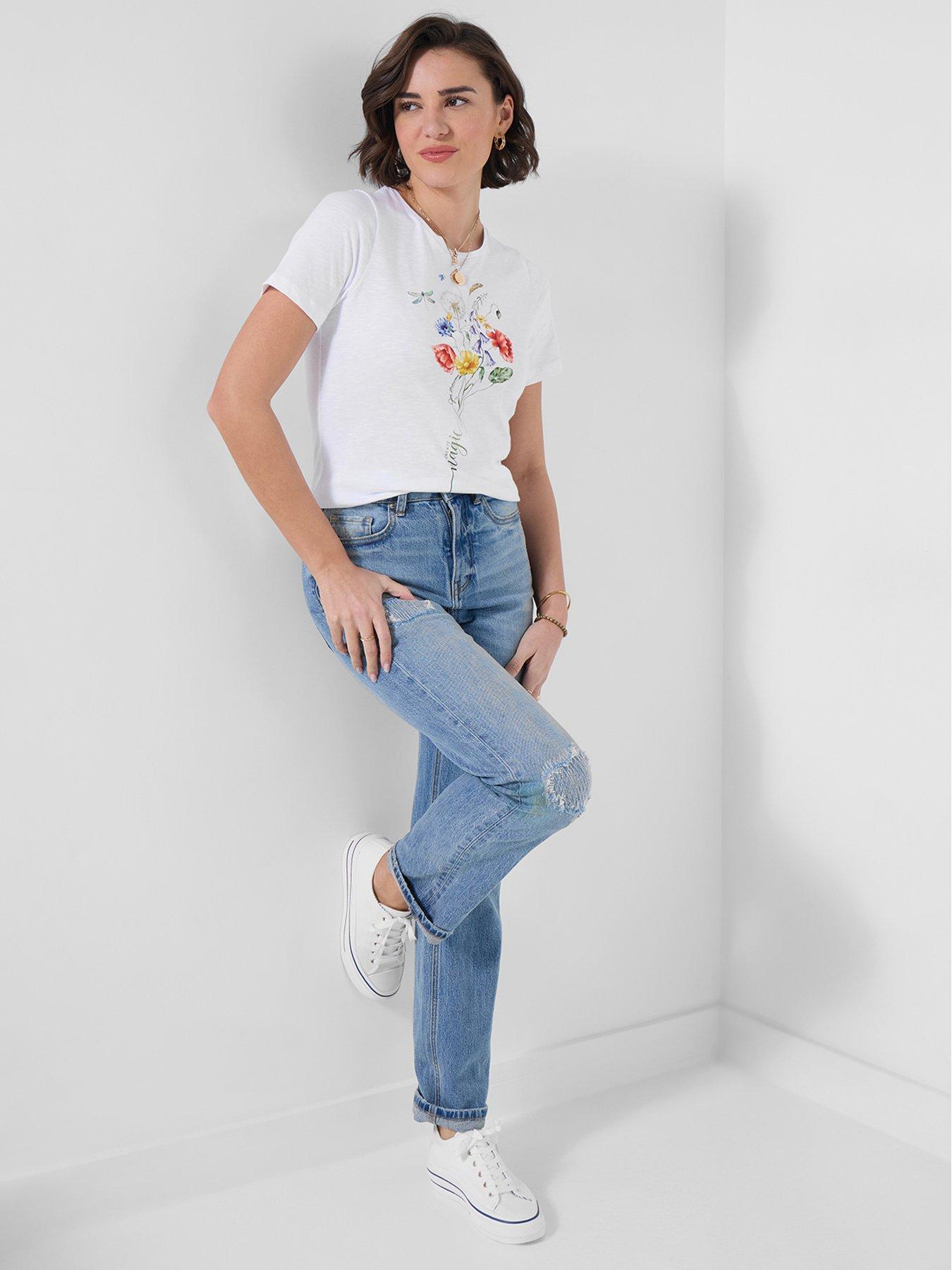 Image 4 of 5 of Joe Browns Fabulous Floral T-Shirt - White