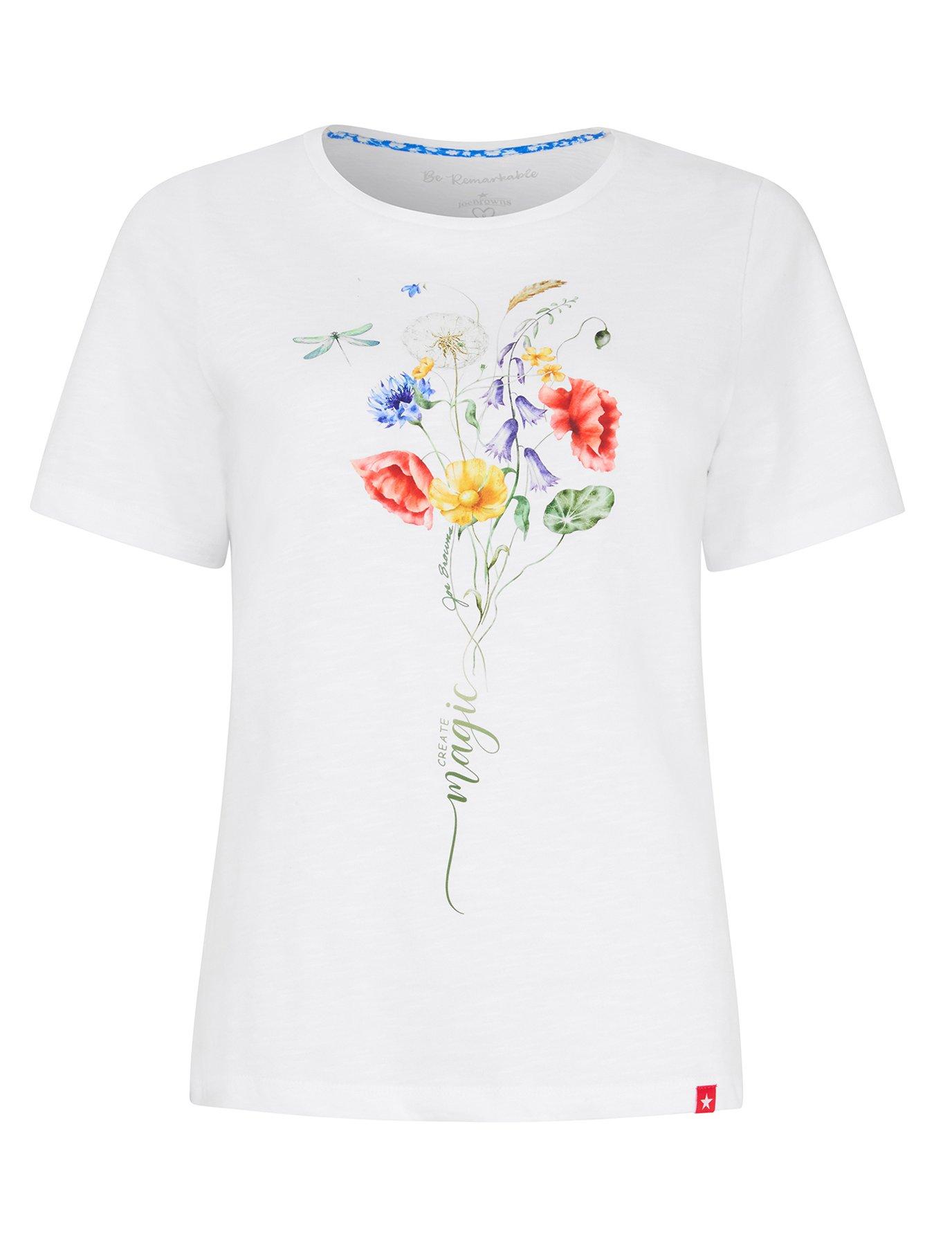 Image 5 of 5 of Joe Browns Fabulous Floral T-Shirt - White