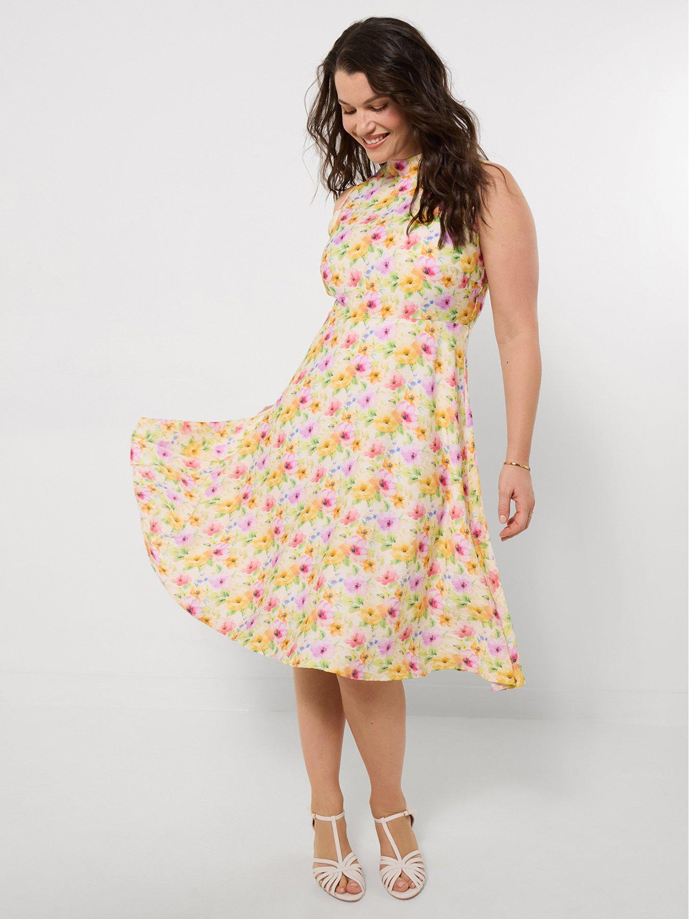 Joe Browns Flora Sleeveless Dress - Cream