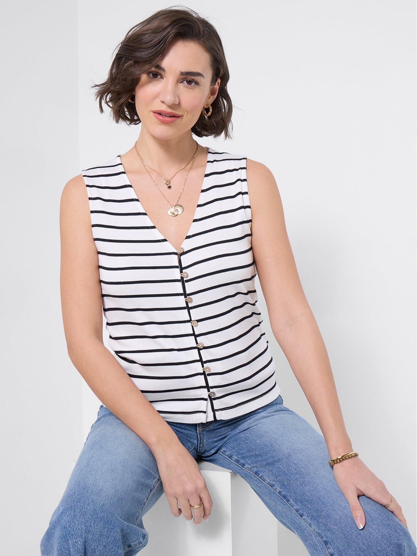 Image 1 of 5 of Joe Browns Florence Button Front Jersey Waistcoat