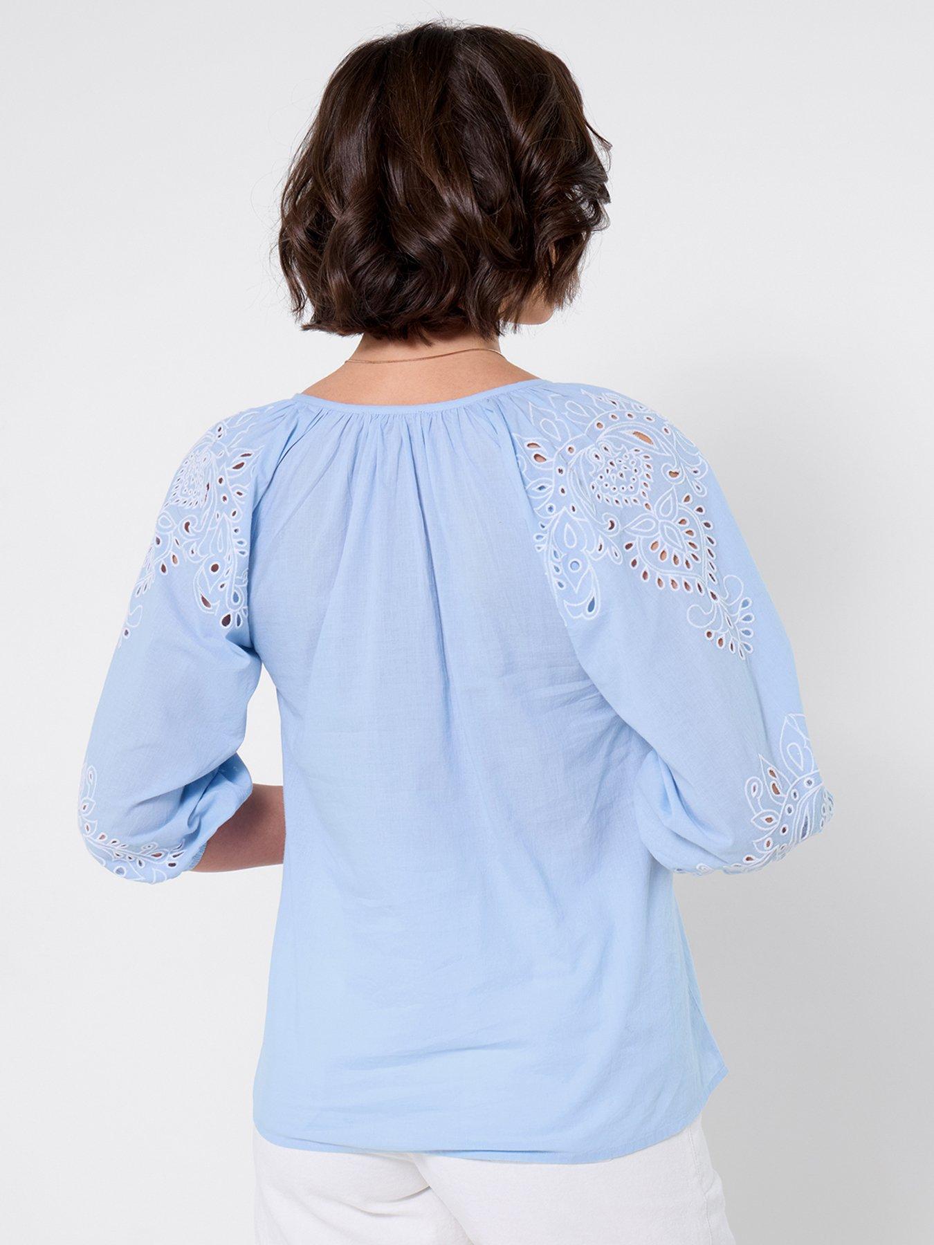 Image 3 of 6 of Joe Browns Skies Embroidered Top - Blue