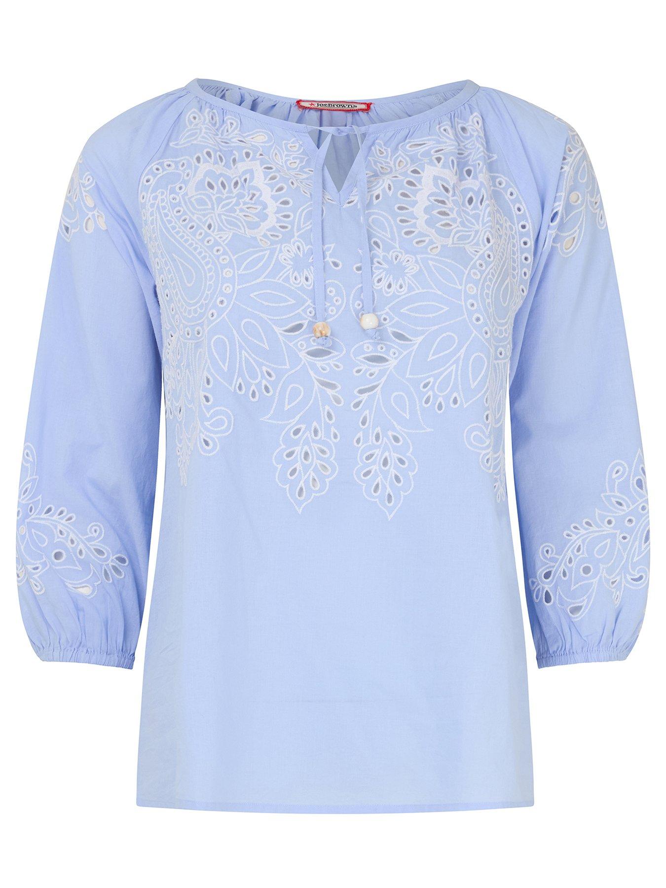 Image 6 of 6 of Joe Browns Skies Embroidered Top - Blue
